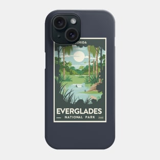 A Vintage Travel Art of the Everglades National Park - Florida - US Phone Case