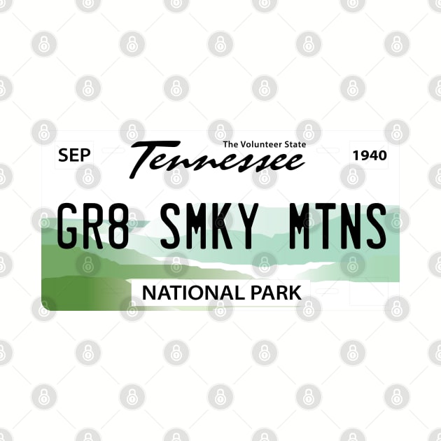 Great Smoky Mountains - TN License Plate by dustinjax
