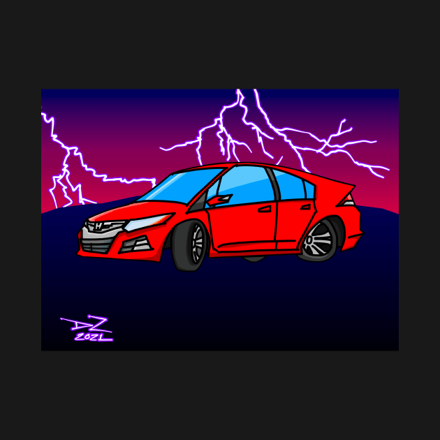 2012 Honda Insight Electrical Storm by DZ Car Art