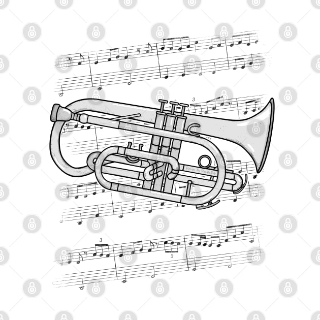 Cornet Player Cornetist Brass Musician by doodlerob