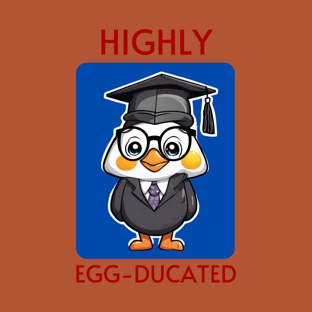 Highly Egg-Ducated | Egg Pun by Allthingspunny