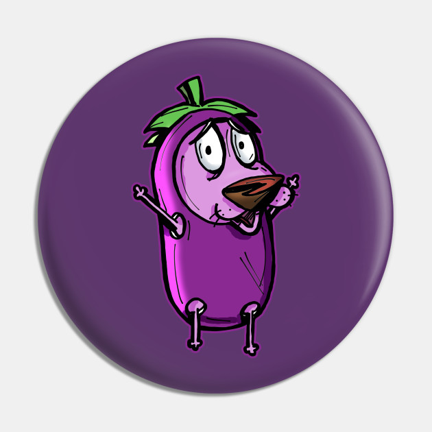 Courage The Cowardly Dog In The Great Eggplant Costume Courage The Cowardly Dog Pin Teepublic Which courage the cowardly dog villain are you? courage the cowardly dog in the great eggplant costume