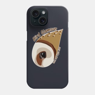 Barn Owl (Large Text) Phone Case