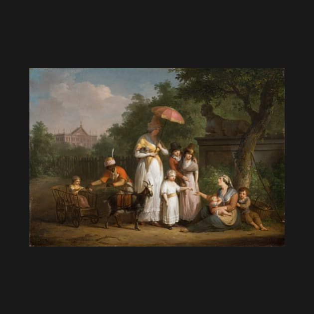 A Noble Family Distributing Alms in a Park - Mattheus Ignatius van Bree by themasters