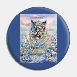 Blue tiger Pin