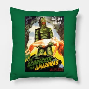 Classic Horror Movie Poster - Creature from the Black Lagoon Pillow