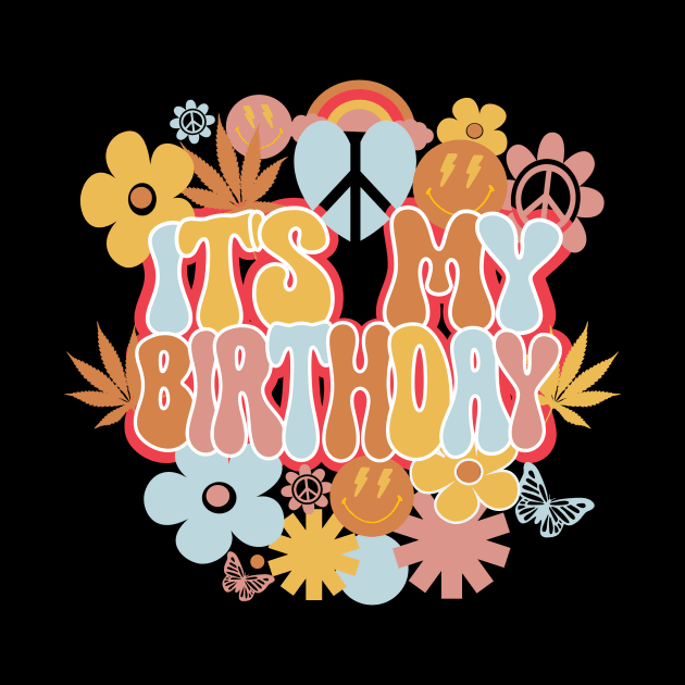 It's My Birthday Retro Groovy by mcoshop