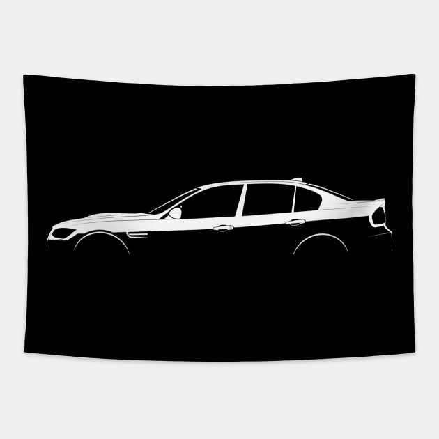 BMW M3 (E90) Silhouette Tapestry by Car-Silhouettes