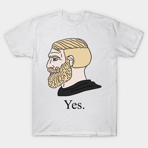  Yes Chad Nordic Gamer Meme Nordic Chad Tee Gift for Men Boys  T-Shirt : Clothing, Shoes & Jewelry