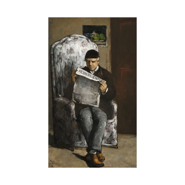 The Artist's Father, Reading "L'Evenement" by Paul Cezanne by Classic Art Stall