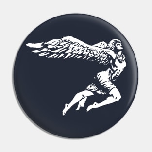 Angel Wings (white print) Pin