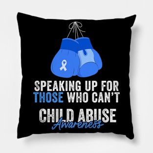 Child Abuse Prevention Awareness Month Blue Ribbon gift idea Pillow
