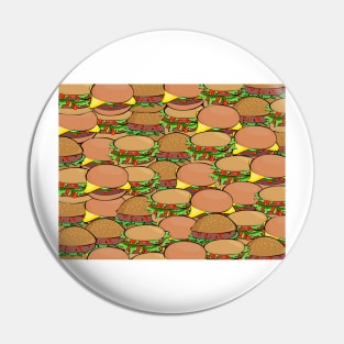 Burger Pattern Pin