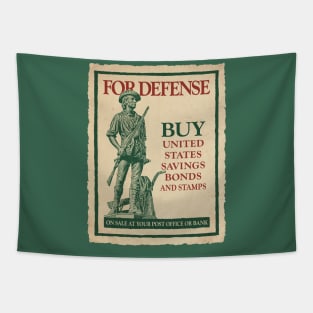 WWII Vintage Style Buy US Savings Bonds for Defense Tapestry