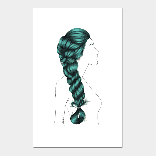 Hair Braid Hair Posters And Art Prints Teepublic Brochure, magazine, booklet design element with. teepublic