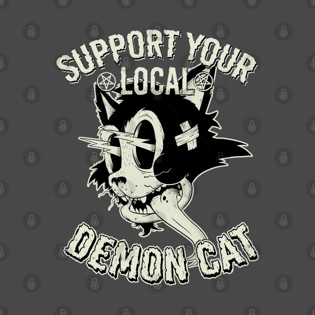 Demon Cat Vintage Cartoon by Artist78