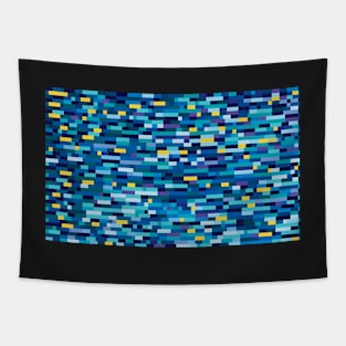 Pixelated multicolor rectangles pattern Tapestry