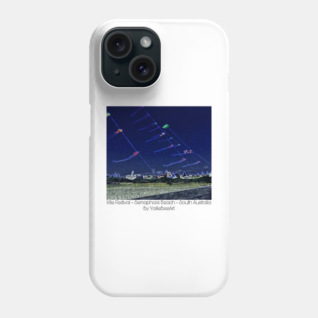 Kite Festival - Semaphore Beach, South Australia Phone Case by YollieBeeArt