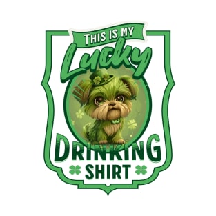 Cuty Doggy Lucky Drinking Shirt T-Shirt