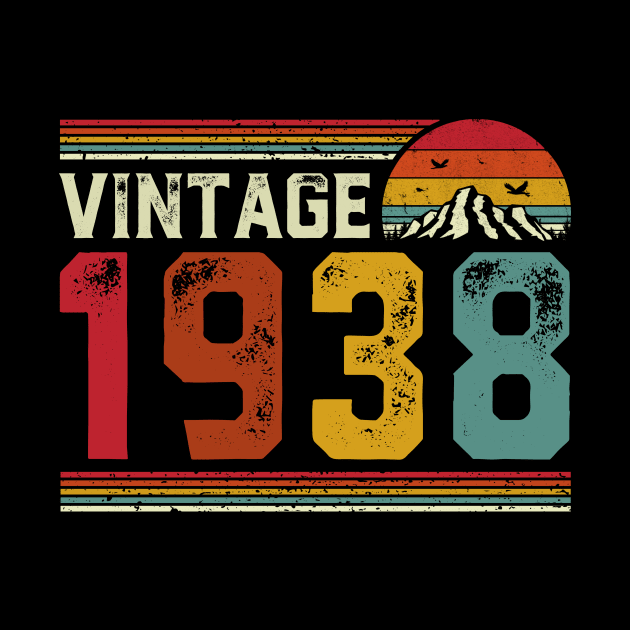 Vintage 1938 Birthday Gift Retro Style by Foatui