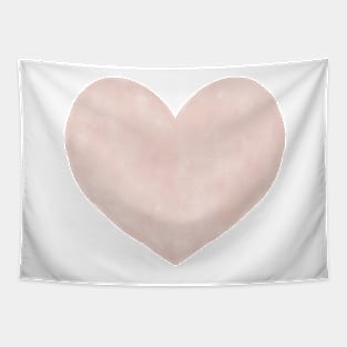 Watercolor Hearts - Dusty Blush Pink Palette Tapestry