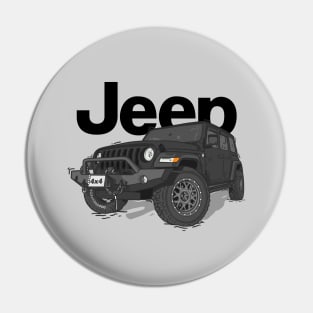 Black Jeep Wrangler Rubicon Pin