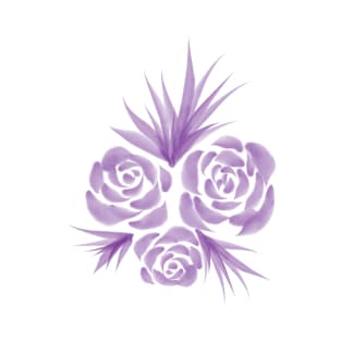 Purple watercolor roses with leaves T-Shirt
