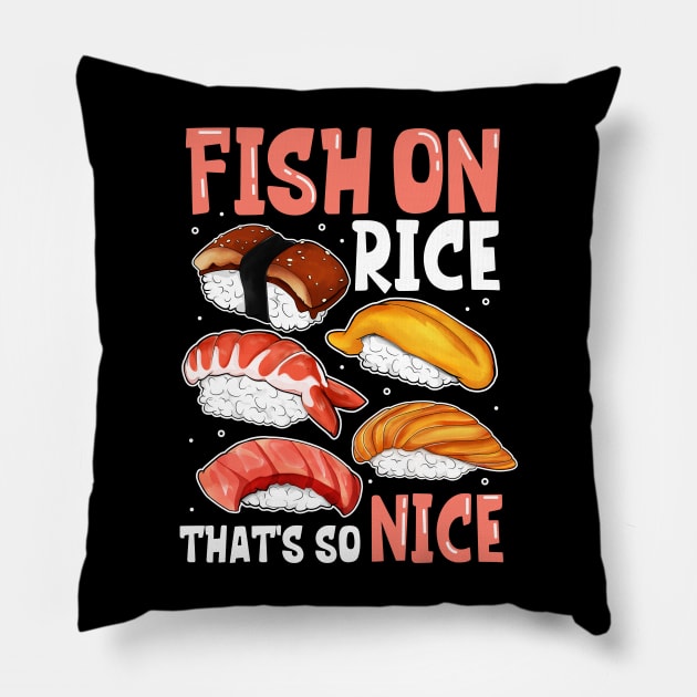 Fish on rice - Sushi Pillow by Modern Medieval Design