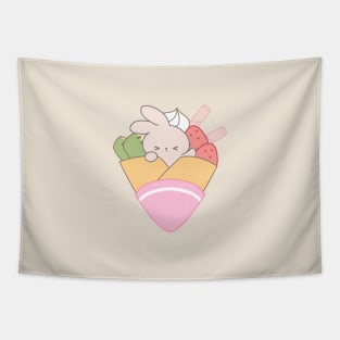 Adorable Bunny Says Hi from Inside this Sweet Delight! Tapestry