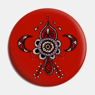 Elegant design with moon, mandala Pin