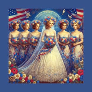 July 4th Bride & Bridesmaids T-Shirt