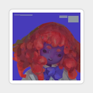 purple demon girl Magnet