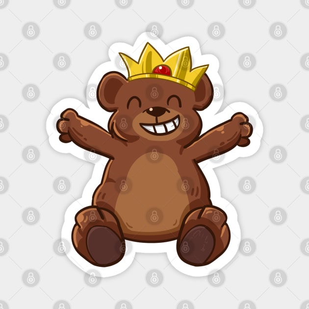 Little Crown Bear Magnet by borneoliveco