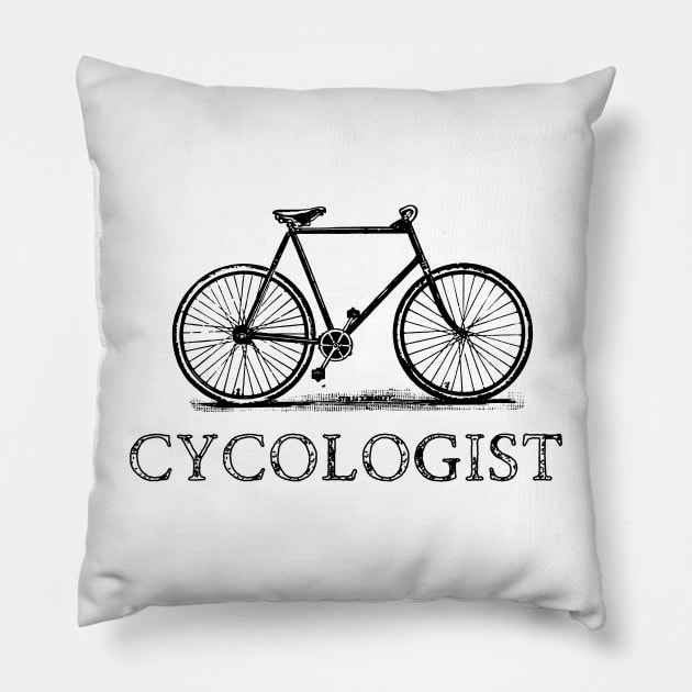 Cycologist - bicycle Pillow by LifeSimpliCity