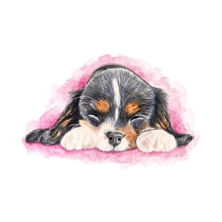 Cute Sleeping Puppy Watercolor T-Shirt