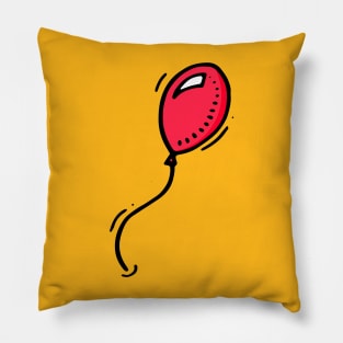 Simple Red Balloon Pillow