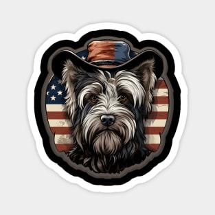 Patriotic Skye Terrier Magnet