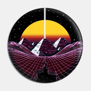 Synthwave Egyptian Pyramids Pin