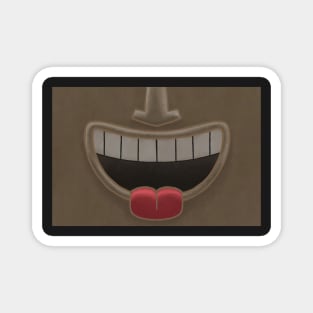 Chocolate Tiki Smile Mask! (Red Tongue Version) Magnet