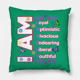 I Am LOVELY - Self love Motivation Pillow