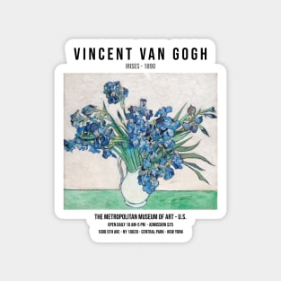 Van Gogh Flower Poster, Irises Painting, Exhibition Wall Art Magnet