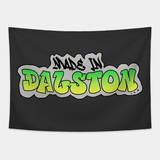 Made in Dalston I Garffiti I Neon Colors I Green Tapestry by EverYouNique