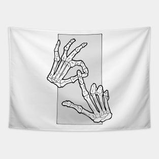 skeleton hands Tapestry