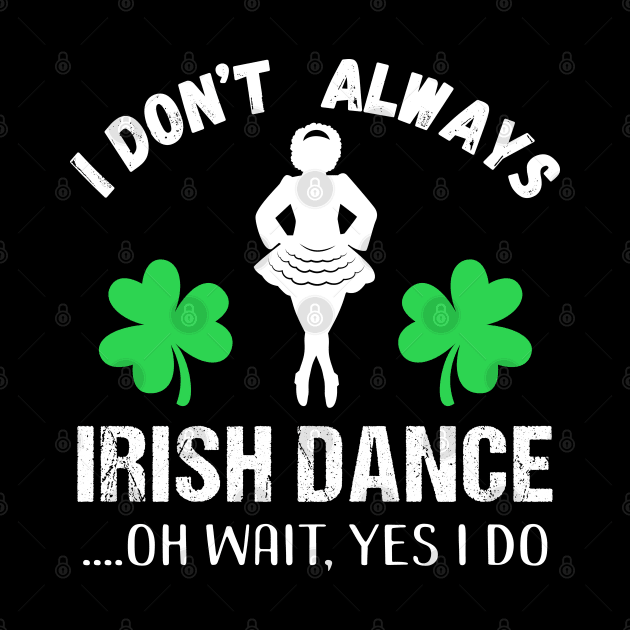 Irish Dance Girl in Shamrock Leaves St Patrick's Day by Teeziner