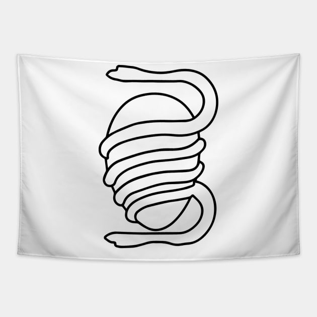 Death Grips Snake Egg Logo Minimalistic Tapestry by Irla