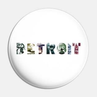 Detroit Landmarks Pin