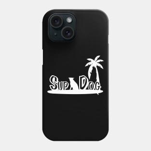 Funny Sup Dog Paddle Boarding With a Dog Phone Case