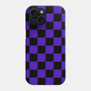 Majorelle Blue and Black Chessboard Pattern Phone Case