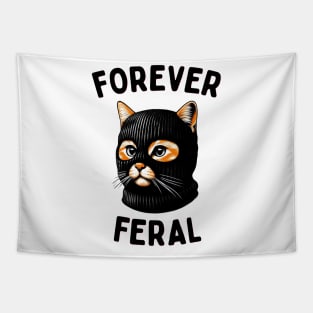 Forever Feral - Urban Cat Attitude Tapestry