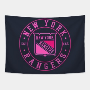 New York Rangers logo - pink Tapestry